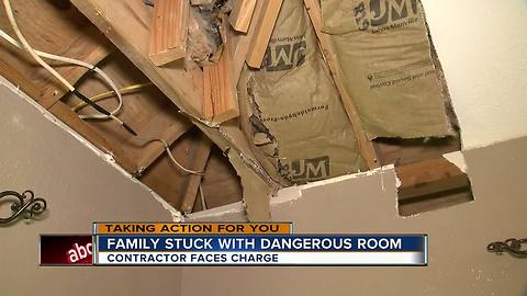 Contractor leaves family in danger in their own home