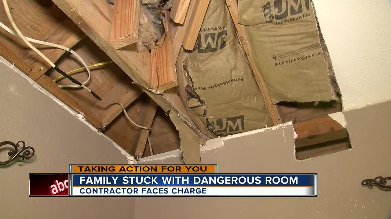 Contractor leaves family in danger in their own home