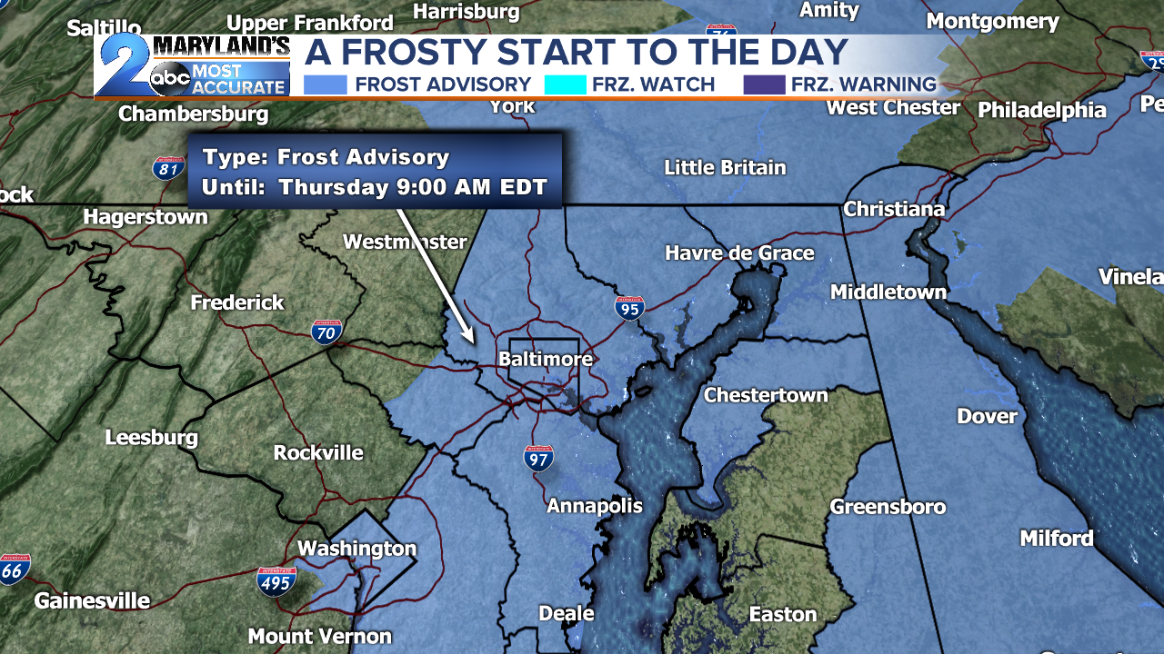 Frost Advisory in Effect