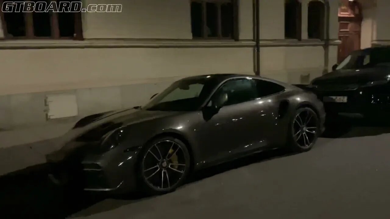 Porsche 992 Turbo S Aerokit blacknightshot filmed with Ipad [4k60p]