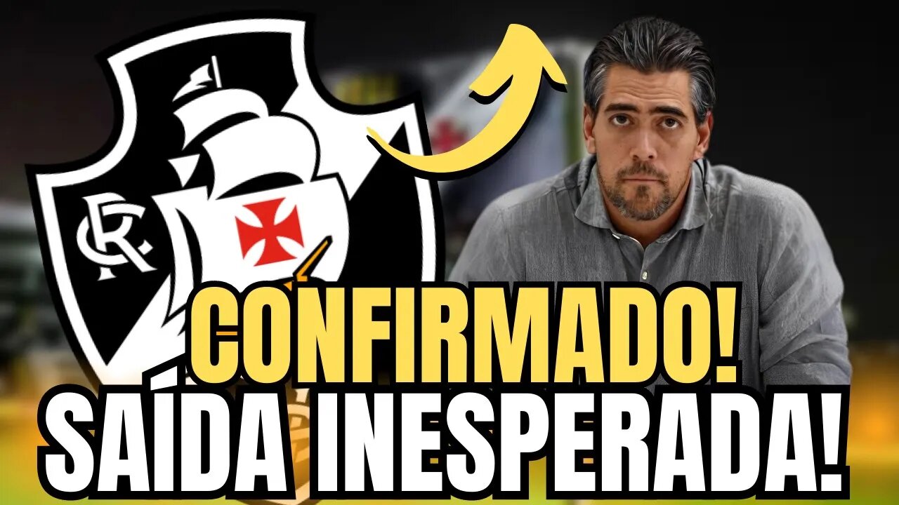 DE AGORA! ELE ACEITOU E NÃO É MAIS JOGADOR DO VASCO! NOTICIAS DO VASCO AGORA