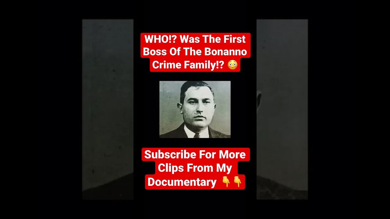 WHO!? Was The First Boss Of The Bonanno Crime Family!? 😳 #mafia #crime #gangster #gangs