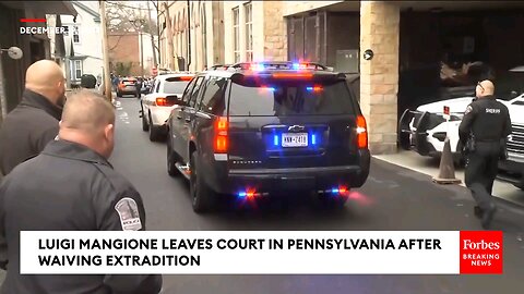 Breaking news - Luigi Mangione departed a court in Pennsylvania on Thursday after waiving extraditon