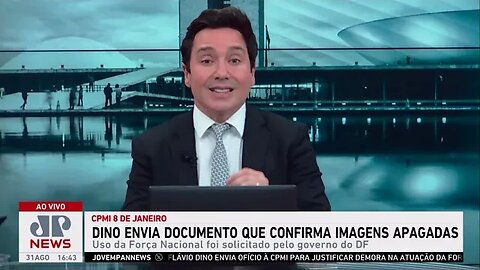 Dino envia documento que confirma imagens apagadas no 8 de janeiro