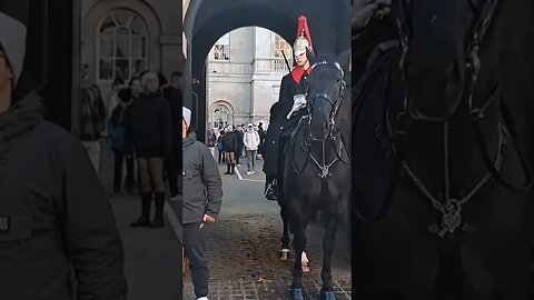 Police tell tourist to move back #horseguardsparade
