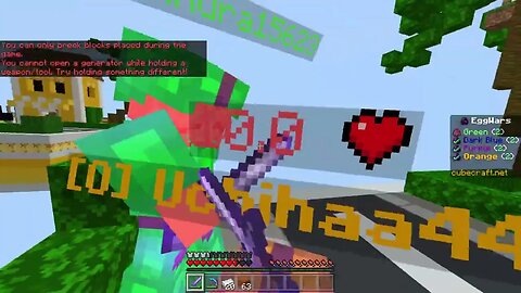 Minecraft noob grind for the best armor just for him to die from few taps in Eggwars Cubecraft