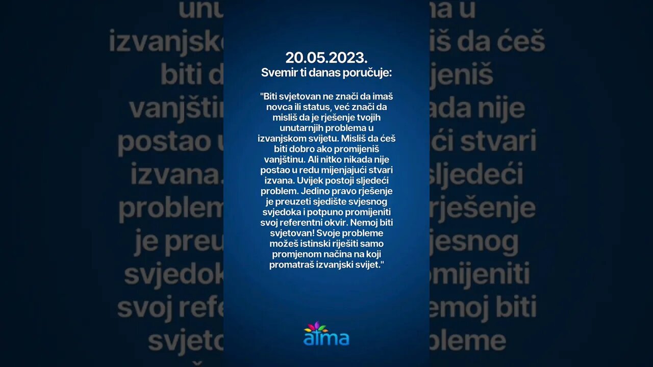 Poruka Svemira 20.05.2023. 💙