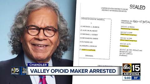 Founder of opioid manufacturer arrested