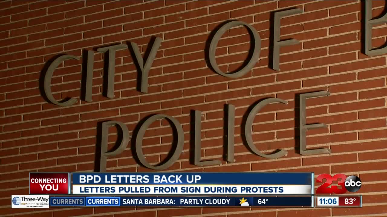 BPD letters back up on building follow protests