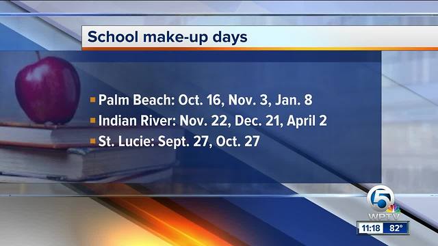 Palm Beach County school district approves 3 make-up days for Irma