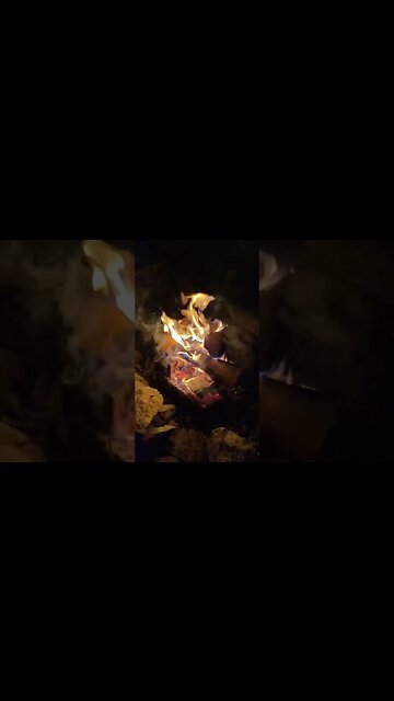 Winter Camping By The Fire