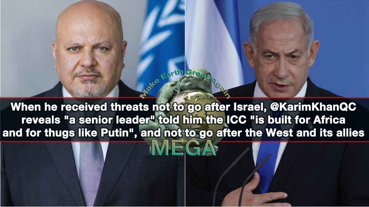 Excerpt: When he received threats not to go after Israel, @KarimKhanQC reveals "a senior leader" told him the ICC "is built for Africa and for thugs like Putin", and not to go after the West and its allies - With link to FULL Interview