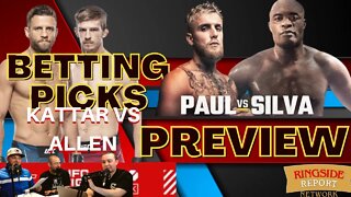 UFC FIGHT NIGHT: KATTAR VS ALLEN | PAUL VS SILVA Preview| Fight Card Predictions Live Stream