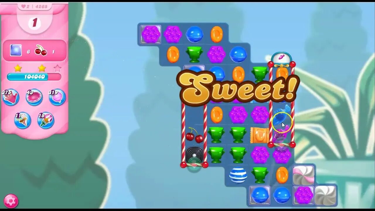 Candy Crush Level 4268 Talkthrough, 13 Moves 0 Boosters