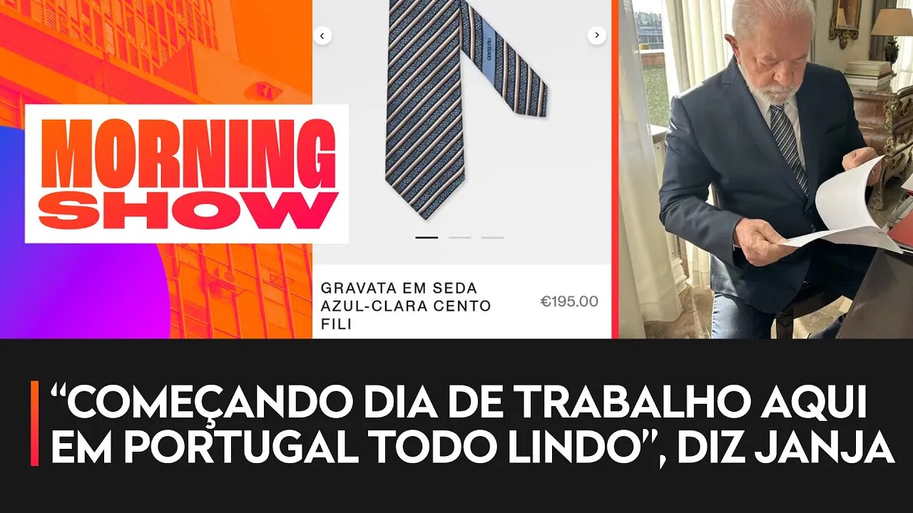 Janja mostra gravata comprada em loja de luxo para Lula em redes sociais