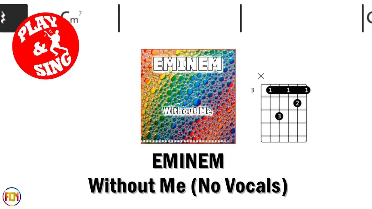 EMINEM Without Me FCN GUITAR CHORDS & LYRICS NO VOCALS