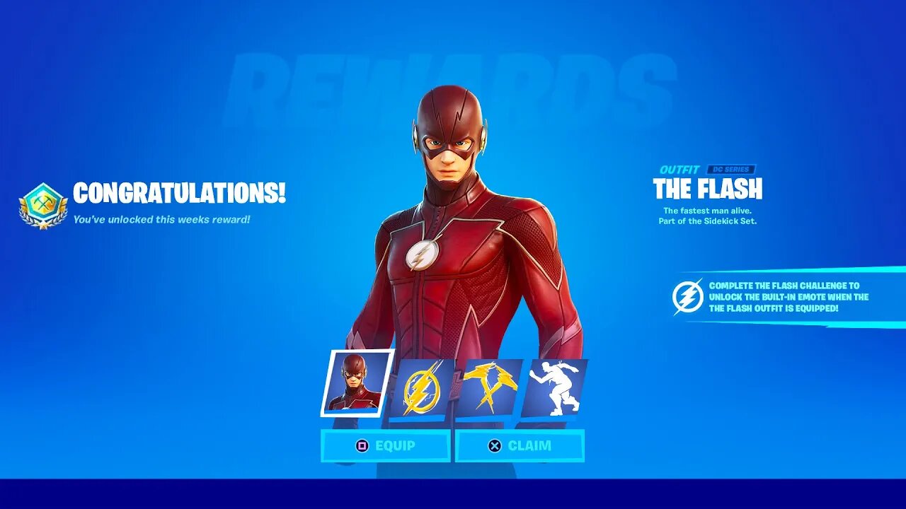 THE FLASH *FREE SKIN* UNLOCKED in FORTNITE!