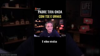 Padre tira onda com a Urna eletronica