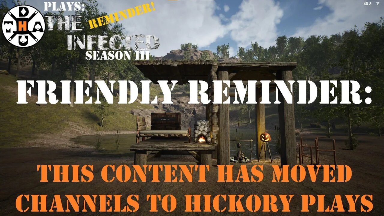 Friendly Reminder: All Gameplay Content Will Now Be On Hickory Plays Channel! Link In Description!