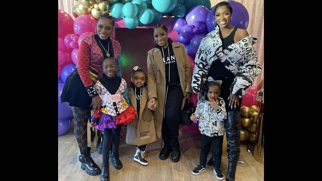 Porsha Williams And Daughter Pillar Jhena Dance Together on Skylar's B-Day party! 🎉