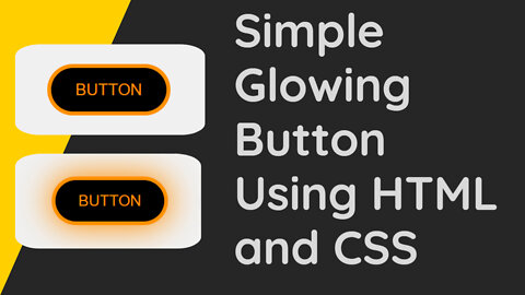 Simple Glowing Button Using HTML and CSS