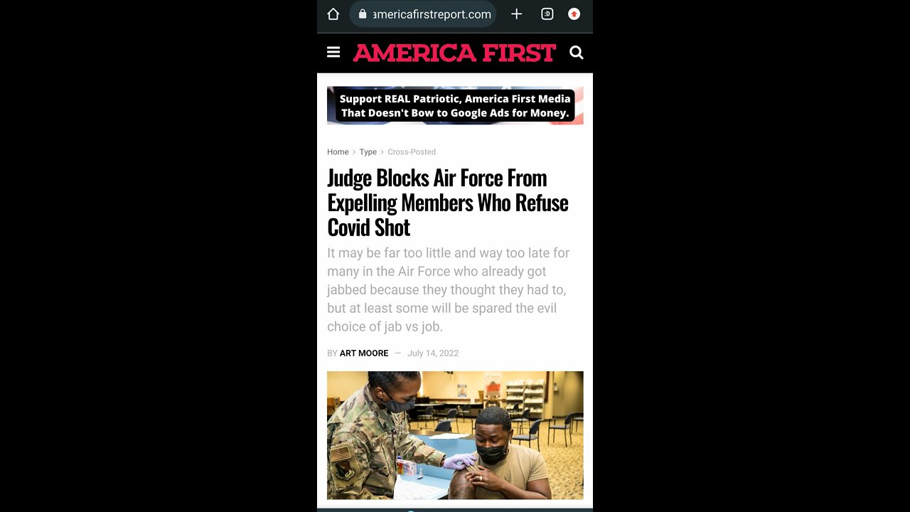 Judge Blocks Air Force From Forcing The Jab