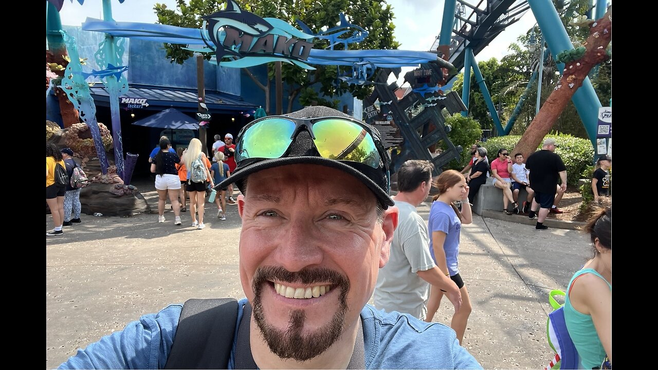 Front Row POV of MAKO Sea World, Orlando, Florida, USA