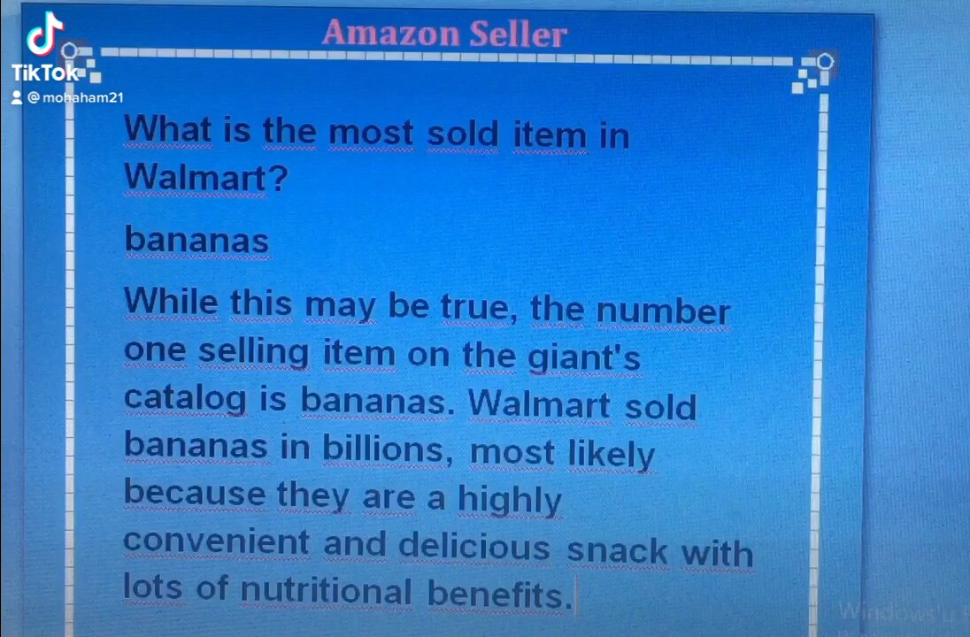 What is the most sold item in Walmart?