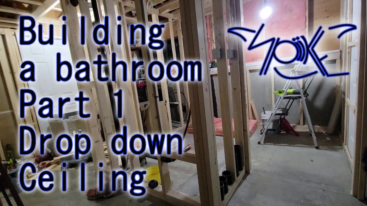 Building a bathroom Part 1 - Installing the Strapping on the drop down ceiling