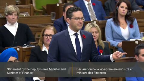 Pierre Poilievre Responds to Canada's Autumn Economic Statement in House of Commons