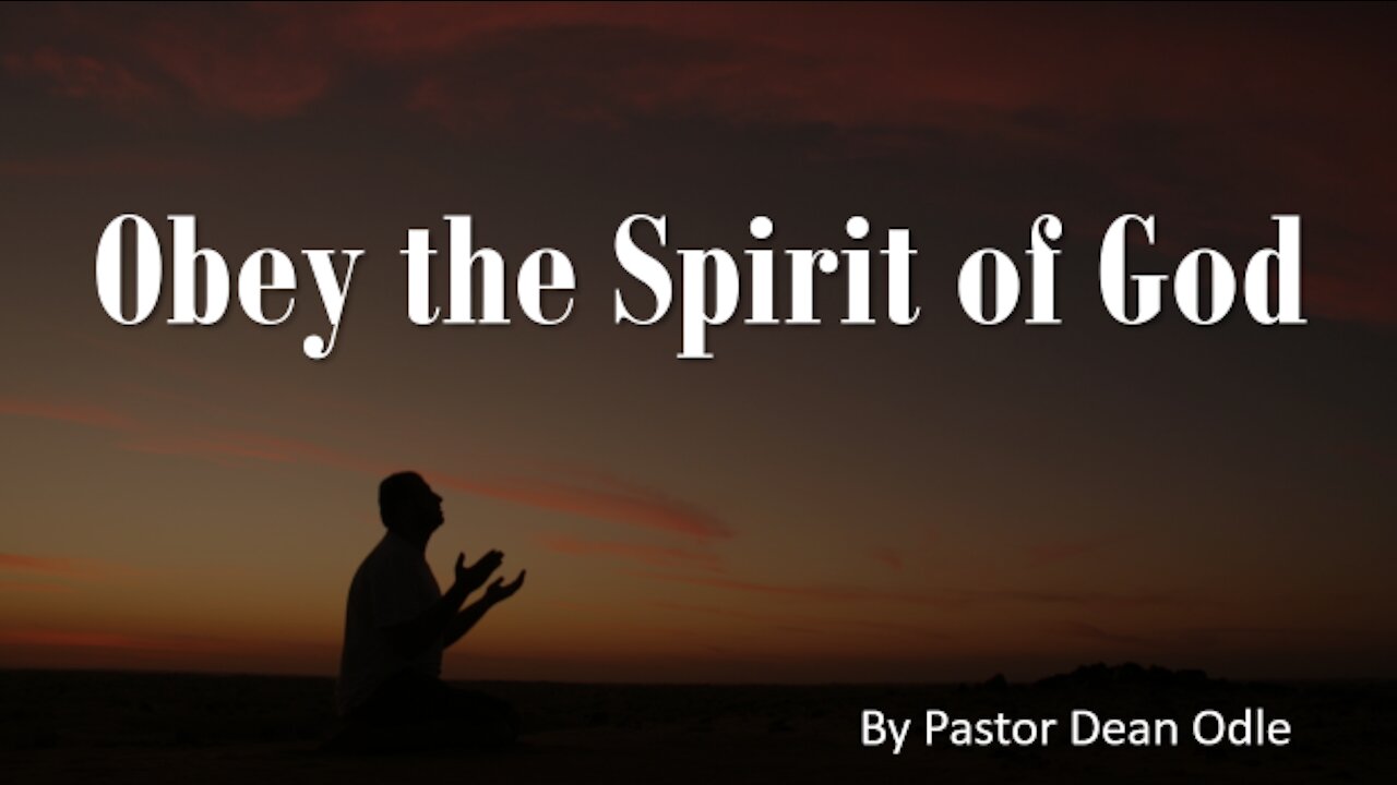 Obey the Spirit of God