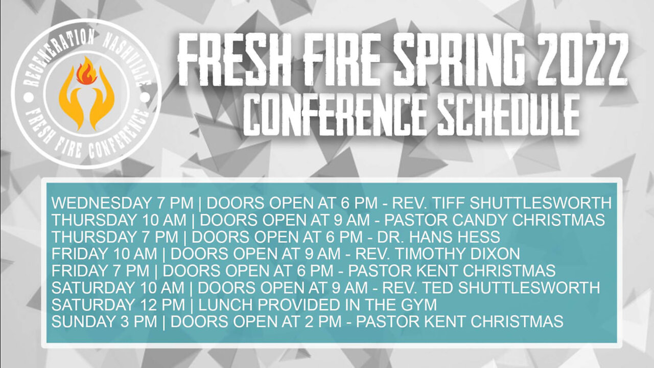 Kent Christmas - Fresh Fire Conference - Regeneration Nashville