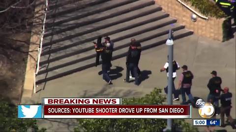 YouTube shooter drove up from San Diego, sources say