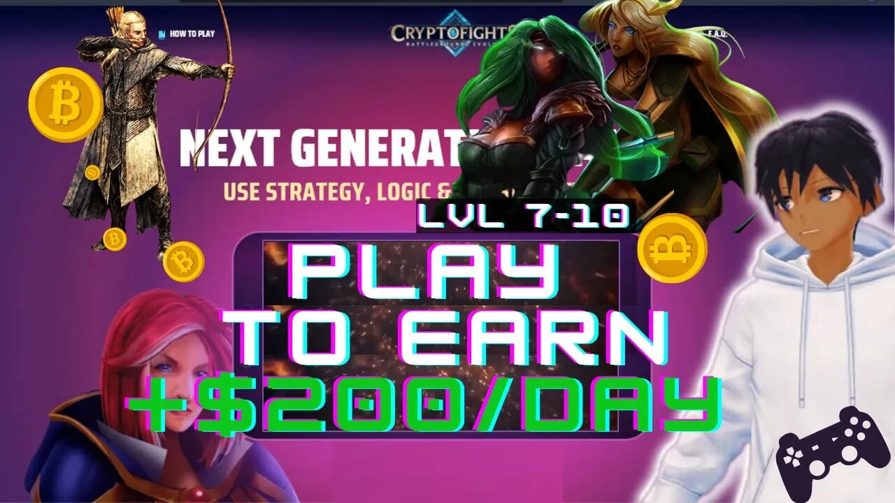 Make $200/Day With CryptoFights PVP P2E ELF BUILD NO LOSE PLAY