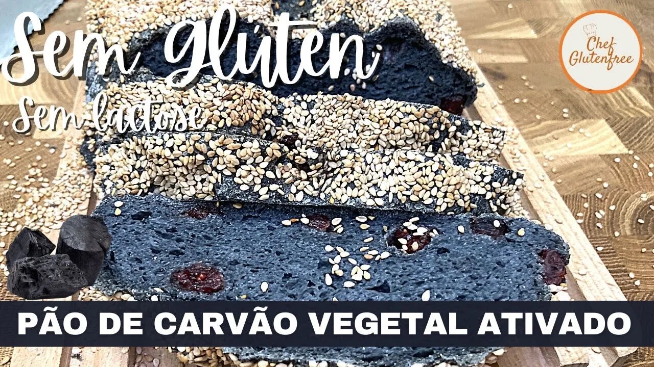 Pão de Carvão Vegetal Ativado -Sem Glúten