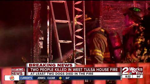 Double fatal house fire in west Tulsa