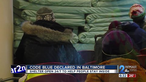 Code Blue Declared, Warming Shelters Open