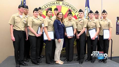 Thirteen promoted to a new rank at Navy, Marine Corps frocking ceremony