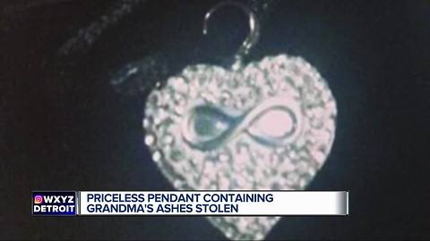 Thieves swipe necklace with grandmother's ashes from metro Detroit home