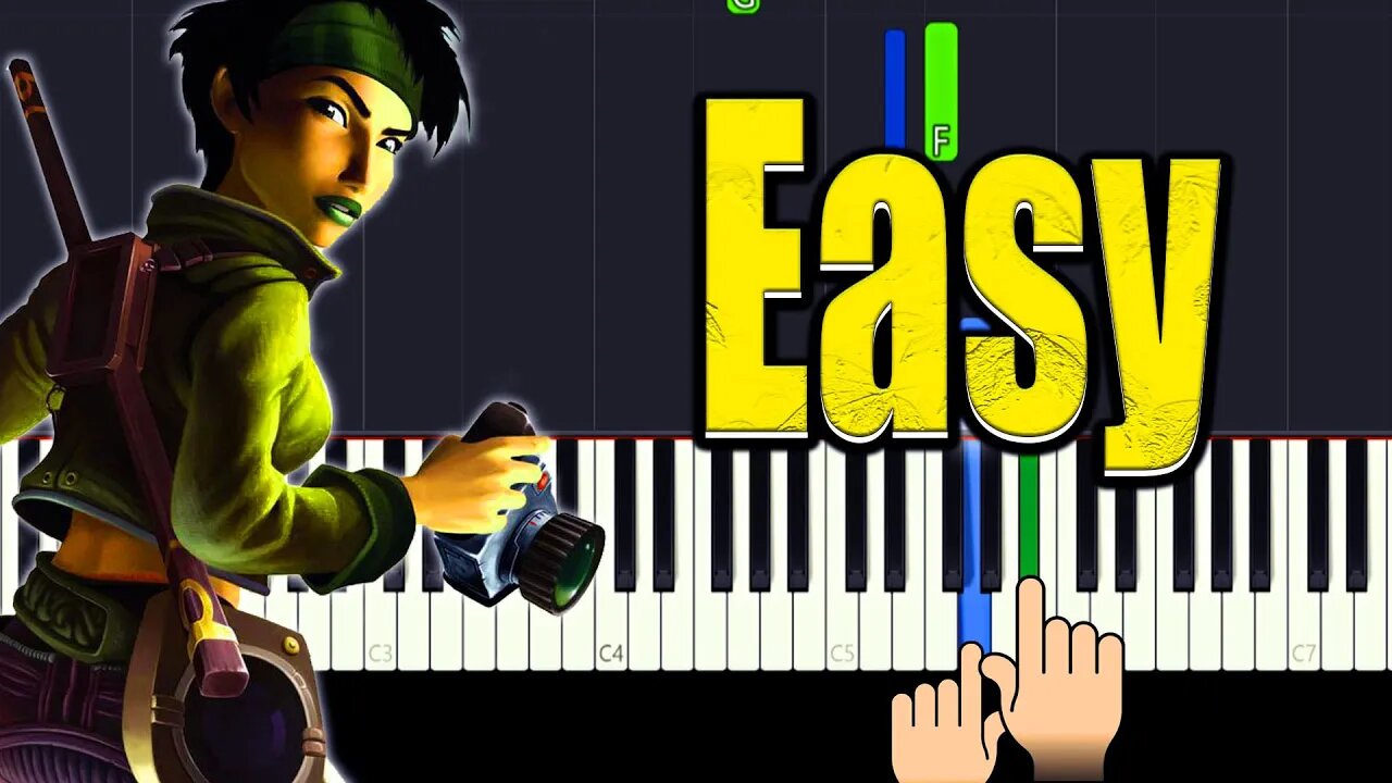 Beyond Good & Evil Main Theme - Easy Piano Tutorial + Music Sheets