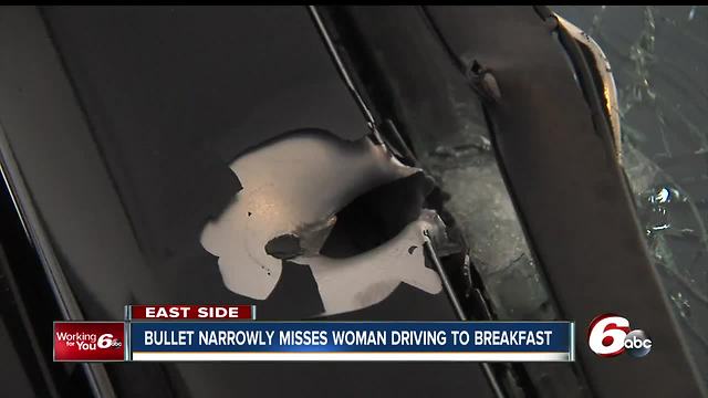 Bullet narrowly misses 76-year-old woman driving to breakfast