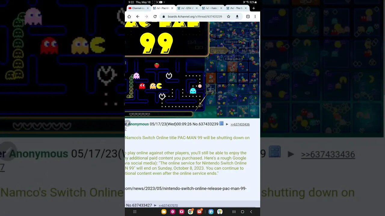 pac man 99 shutting down