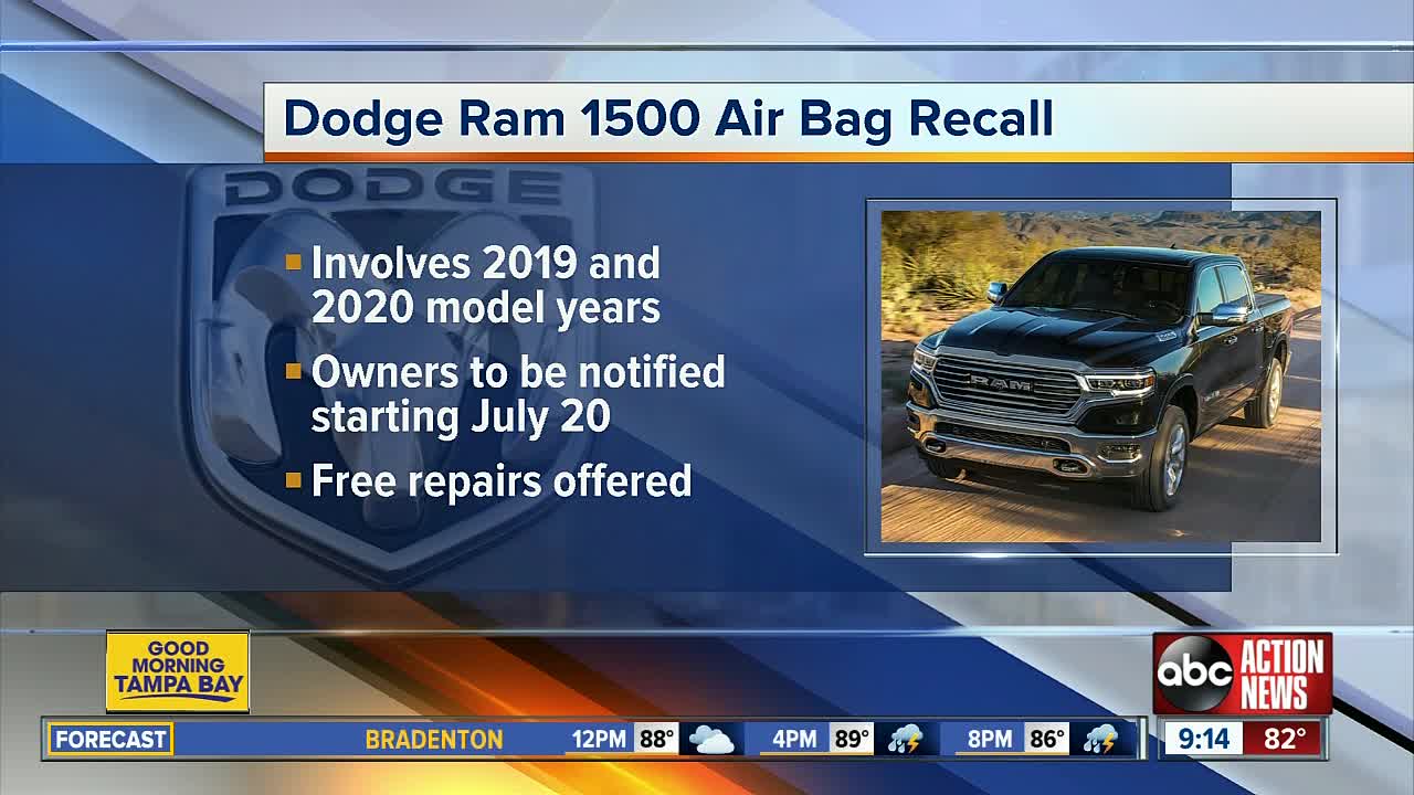 Ram pickups recalled because air bags may not work in crash