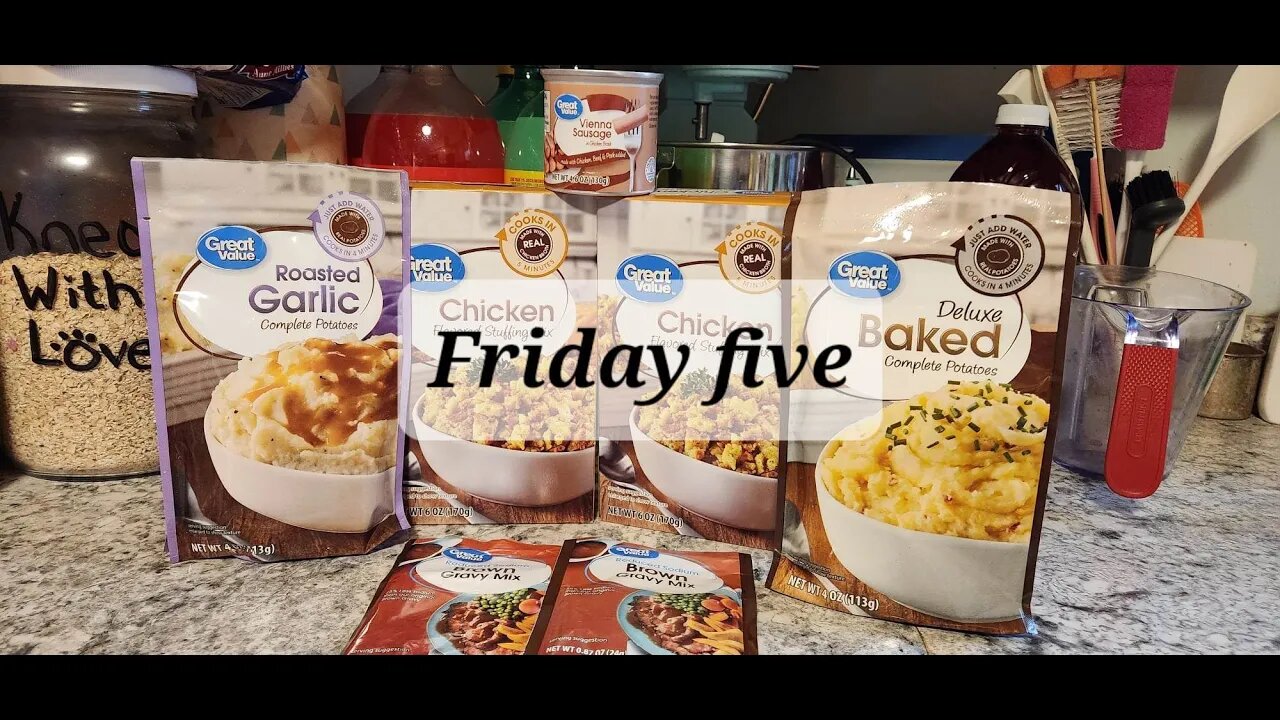 Friday five pantry haul Stock your pantry $5.00 at a time @SassyGalPrepping #groceryhaul $4.76