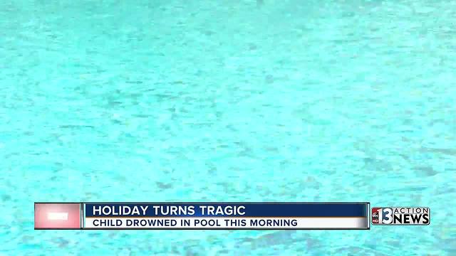 Holiday turns tragic after child drowns in Las Vegas pool