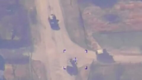 You can't hide from a Russian drone Orlan-10 drone records destruction of an Ukrainian Humvee column