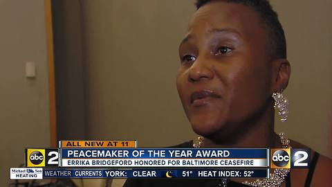 Baltimore woman named Peacemaker of the Year