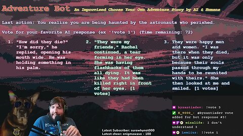 Adventure Bot - An Improvised Choose Your Own Adventure Story by AI & Humans (9/27/2022)