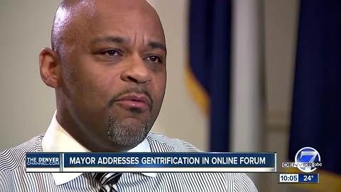 Denver Mayor Michael Hancock hosts Facebook Live to discuss gentrification