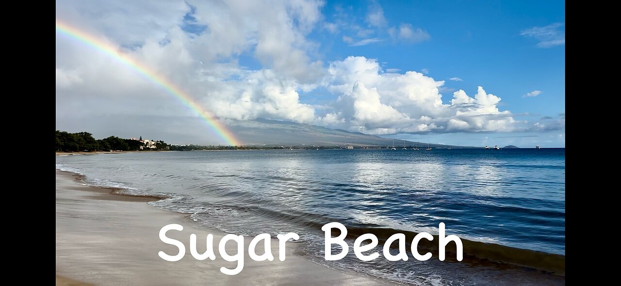 Rainbow over Sugar Beach in Kihei, Hawaii on Maui